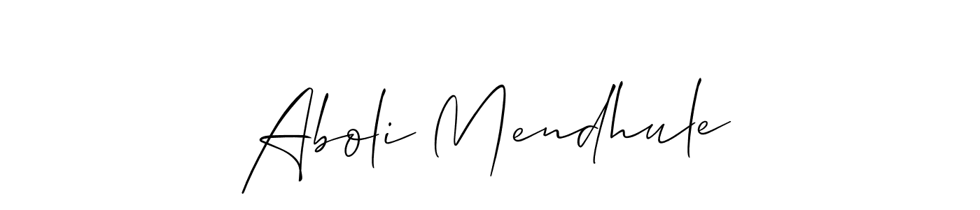 if you are searching for the best signature style for your name Aboli Mendhule. so please give up your signature search. here we have designed multiple signature styles  using Allison_Script. Aboli Mendhule signature style 2 images and pictures png