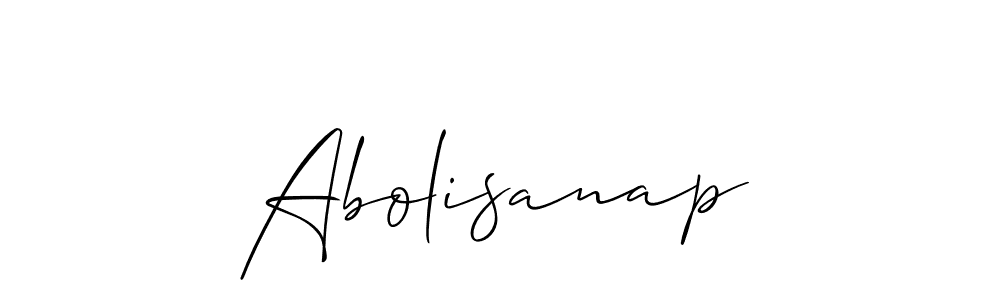 Create a beautiful signature design for name Abolisanap. With this signature (Allison_Script) fonts, you can make a handwritten signature for free. Abolisanap signature style 2 images and pictures png