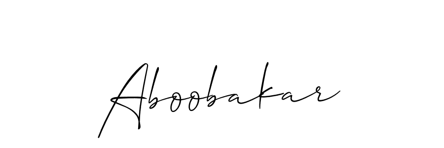 You should practise on your own different ways (Allison_Script) to write your name (Aboobakar) in signature. don't let someone else do it for you. Aboobakar signature style 2 images and pictures png