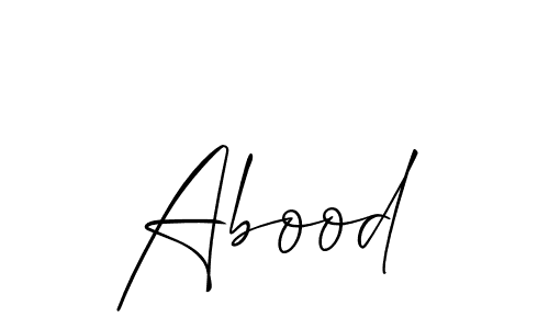 How to make Abood name signature. Use Allison_Script style for creating short signs online. This is the latest handwritten sign. Abood signature style 2 images and pictures png