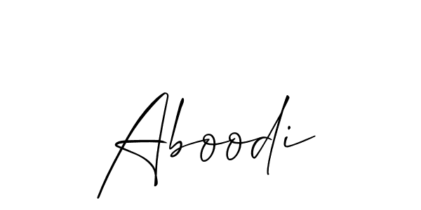 The best way (Allison_Script) to make a short signature is to pick only two or three words in your name. The name Aboodi include a total of six letters. For converting this name. Aboodi signature style 2 images and pictures png