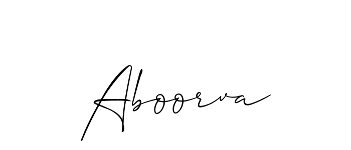 Best and Professional Signature Style for Aboorva. Allison_Script Best Signature Style Collection. Aboorva signature style 2 images and pictures png