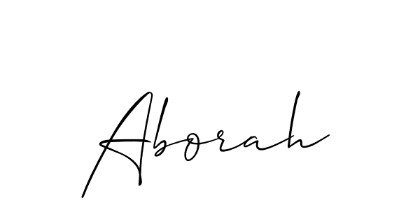 Also we have Aborah name is the best signature style. Create professional handwritten signature collection using Allison_Script autograph style. Aborah signature style 2 images and pictures png