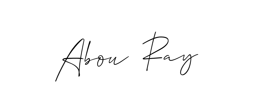 Also You can easily find your signature by using the search form. We will create Abou  Ray name handwritten signature images for you free of cost using Allison_Script sign style. Abou  Ray signature style 2 images and pictures png