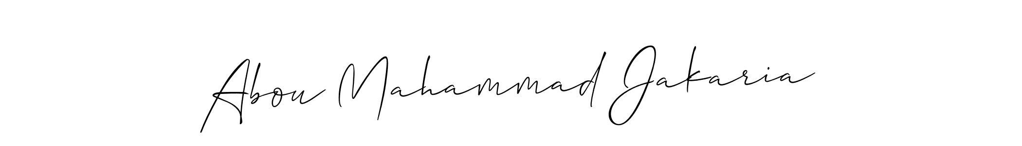 Create a beautiful signature design for name Abou Mahammad Jakaria. With this signature (Allison_Script) fonts, you can make a handwritten signature for free. Abou Mahammad Jakaria signature style 2 images and pictures png