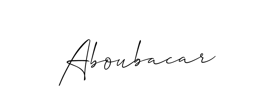 How to make Aboubacar name signature. Use Allison_Script style for creating short signs online. This is the latest handwritten sign. Aboubacar signature style 2 images and pictures png