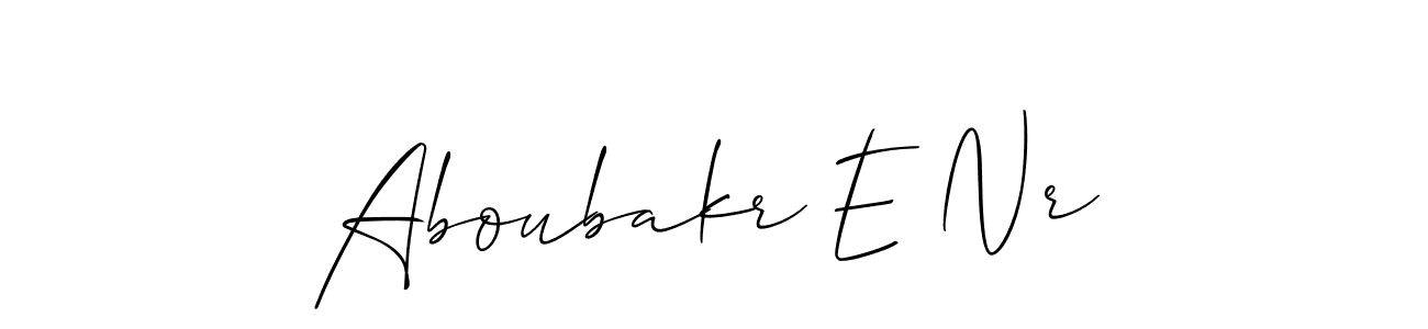 Make a beautiful signature design for name Aboubakr E Nr. With this signature (Allison_Script) style, you can create a handwritten signature for free. Aboubakr E Nr signature style 2 images and pictures png