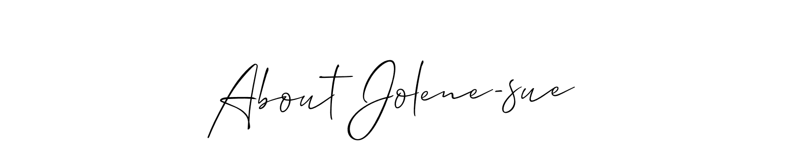 This is the best signature style for the About Jolene-sue name. Also you like these signature font (Allison_Script). Mix name signature. About Jolene-sue signature style 2 images and pictures png