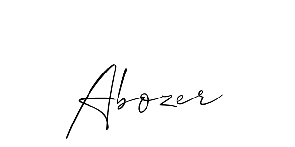 Make a beautiful signature design for name Abozer. With this signature (Allison_Script) style, you can create a handwritten signature for free. Abozer signature style 2 images and pictures png