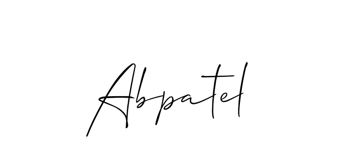 Design your own signature with our free online signature maker. With this signature software, you can create a handwritten (Allison_Script) signature for name Abpatel. Abpatel signature style 2 images and pictures png