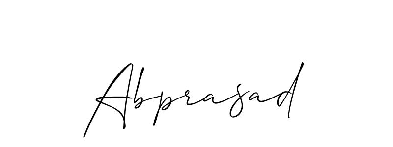 You should practise on your own different ways (Allison_Script) to write your name (Abprasad) in signature. don't let someone else do it for you. Abprasad signature style 2 images and pictures png
