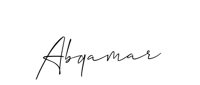 Create a beautiful signature design for name Abqamar. With this signature (Allison_Script) fonts, you can make a handwritten signature for free. Abqamar signature style 2 images and pictures png