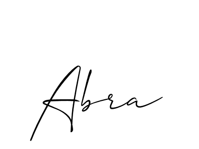 The best way (Allison_Script) to make a short signature is to pick only two or three words in your name. The name Abra include a total of six letters. For converting this name. Abra signature style 2 images and pictures png