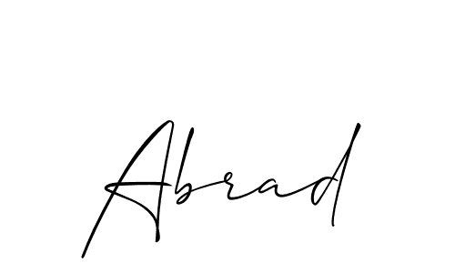 Make a beautiful signature design for name Abrad. With this signature (Allison_Script) style, you can create a handwritten signature for free. Abrad signature style 2 images and pictures png