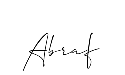 Create a beautiful signature design for name Abraf. With this signature (Allison_Script) fonts, you can make a handwritten signature for free. Abraf signature style 2 images and pictures png