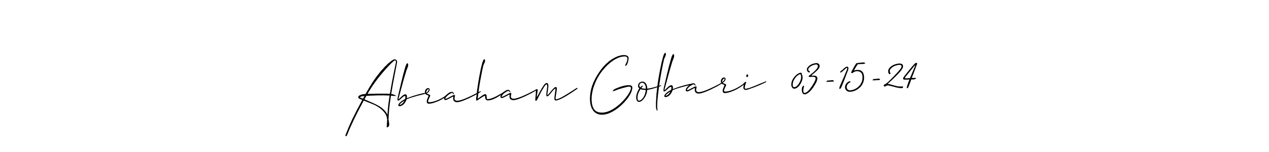 Make a beautiful signature design for name Abraham Golbari  03-15-24. Use this online signature maker to create a handwritten signature for free. Abraham Golbari  03-15-24 signature style 2 images and pictures png