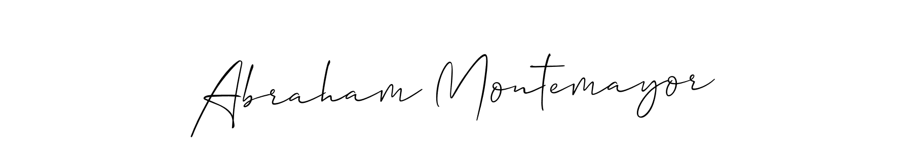 How to make Abraham Montemayor name signature. Use Allison_Script style for creating short signs online. This is the latest handwritten sign. Abraham Montemayor signature style 2 images and pictures png