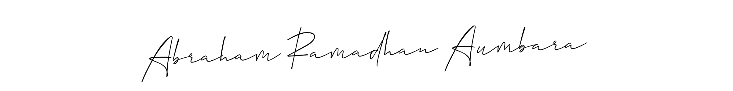 This is the best signature style for the Abraham Ramadhan Aumbara name. Also you like these signature font (Allison_Script). Mix name signature. Abraham Ramadhan Aumbara signature style 2 images and pictures png