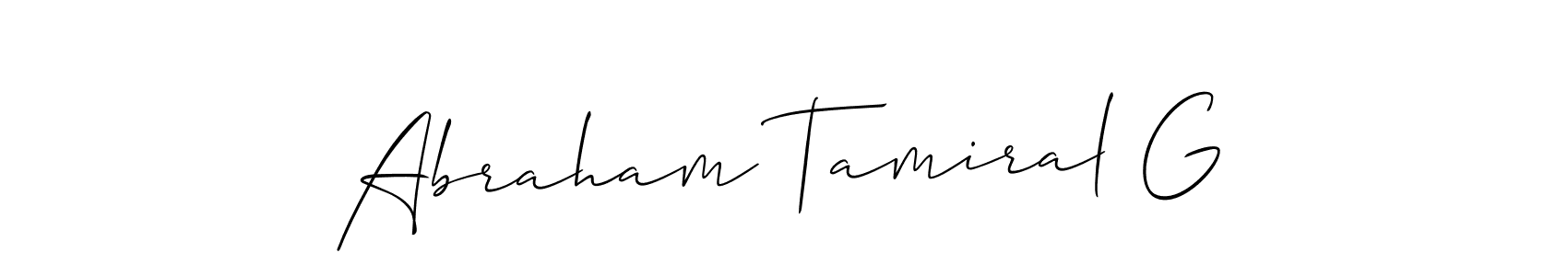 Best and Professional Signature Style for Abraham Tamiral G. Allison_Script Best Signature Style Collection. Abraham Tamiral G signature style 2 images and pictures png