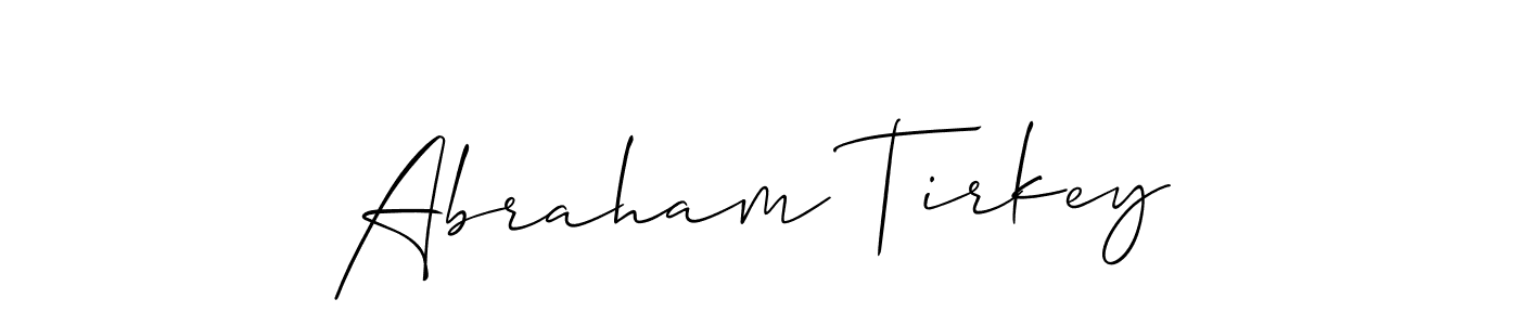 Create a beautiful signature design for name Abraham Tirkey. With this signature (Allison_Script) fonts, you can make a handwritten signature for free. Abraham Tirkey signature style 2 images and pictures png