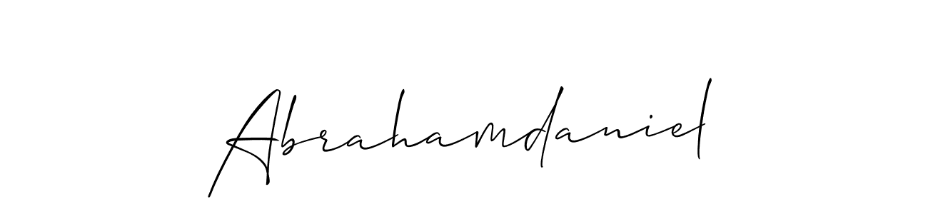 Design your own signature with our free online signature maker. With this signature software, you can create a handwritten (Allison_Script) signature for name Abrahamdaniel. Abrahamdaniel signature style 2 images and pictures png