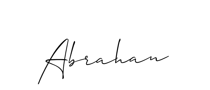 You should practise on your own different ways (Allison_Script) to write your name (Abrahan) in signature. don't let someone else do it for you. Abrahan signature style 2 images and pictures png