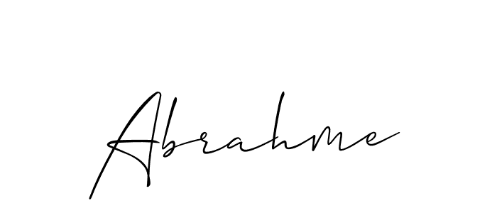 Make a beautiful signature design for name Abrahme. Use this online signature maker to create a handwritten signature for free. Abrahme signature style 2 images and pictures png