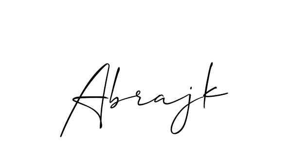 Once you've used our free online signature maker to create your best signature Allison_Script style, it's time to enjoy all of the benefits that Abrajk name signing documents. Abrajk signature style 2 images and pictures png
