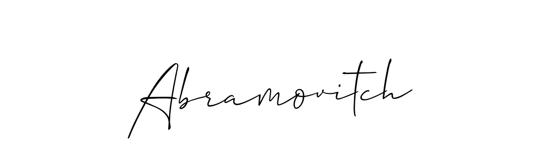 Create a beautiful signature design for name Abramovitch. With this signature (Allison_Script) fonts, you can make a handwritten signature for free. Abramovitch signature style 2 images and pictures png