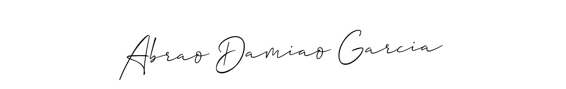 Make a beautiful signature design for name Abrao Damiao Garcia. With this signature (Allison_Script) style, you can create a handwritten signature for free. Abrao Damiao Garcia signature style 2 images and pictures png