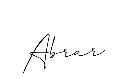 How to make Abrar signature? Allison_Script is a professional autograph style. Create handwritten signature for Abrar name. Abrar signature style 2 images and pictures png