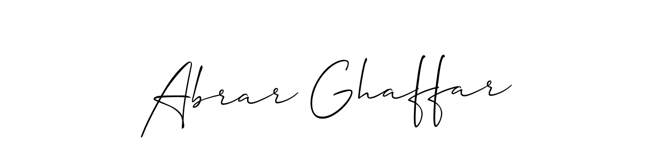 Also we have Abrar Ghaffar name is the best signature style. Create professional handwritten signature collection using Allison_Script autograph style. Abrar Ghaffar signature style 2 images and pictures png
