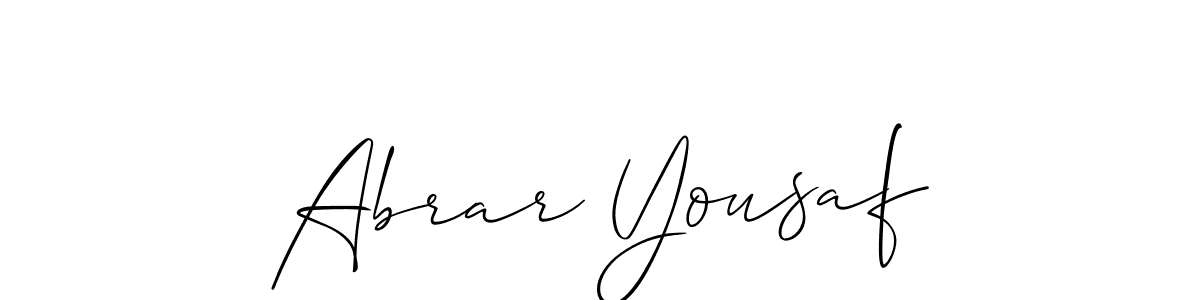 It looks lik you need a new signature style for name Abrar Yousaf. Design unique handwritten (Allison_Script) signature with our free signature maker in just a few clicks. Abrar Yousaf signature style 2 images and pictures png