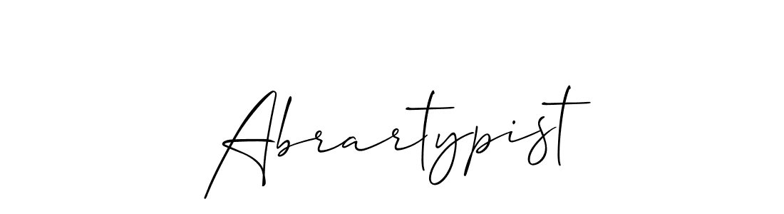 Also we have Abrartypist name is the best signature style. Create professional handwritten signature collection using Allison_Script autograph style. Abrartypist signature style 2 images and pictures png