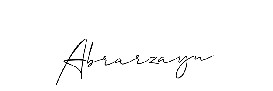 It looks lik you need a new signature style for name Abrarzayn. Design unique handwritten (Allison_Script) signature with our free signature maker in just a few clicks. Abrarzayn signature style 2 images and pictures png