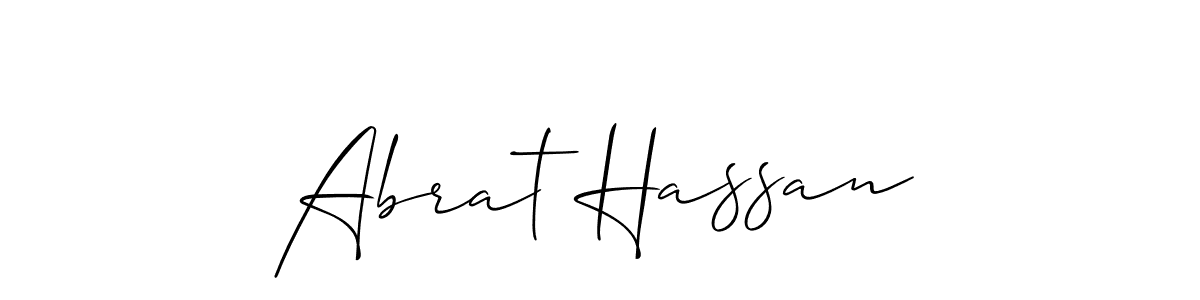 Also You can easily find your signature by using the search form. We will create Abrat Hassan name handwritten signature images for you free of cost using Allison_Script sign style. Abrat Hassan signature style 2 images and pictures png