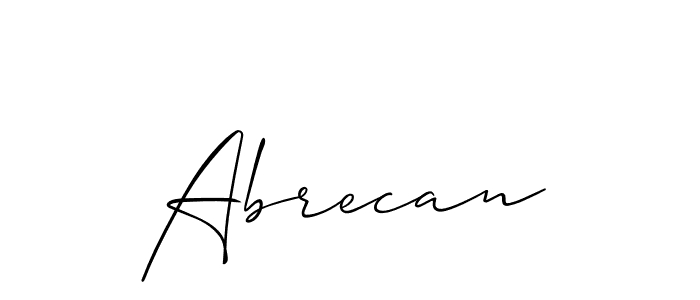 Best and Professional Signature Style for Abrecan. Allison_Script Best Signature Style Collection. Abrecan signature style 2 images and pictures png