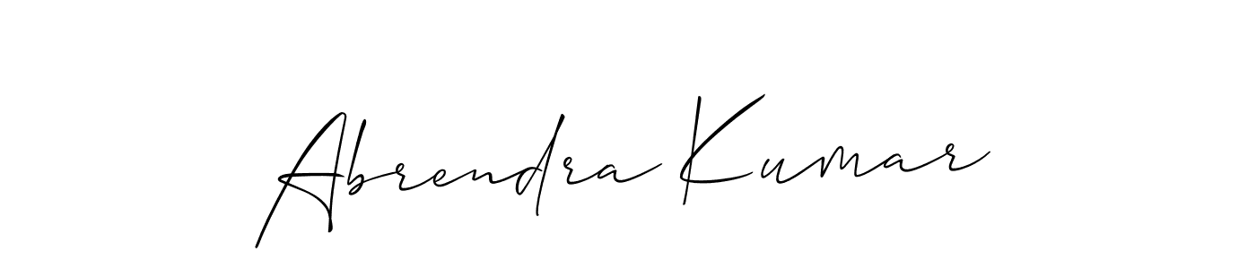 It looks lik you need a new signature style for name Abrendra Kumar. Design unique handwritten (Allison_Script) signature with our free signature maker in just a few clicks. Abrendra Kumar signature style 2 images and pictures png