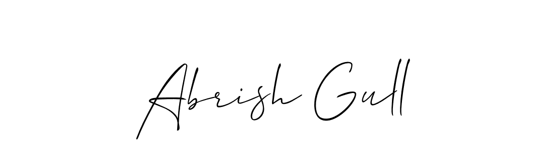 The best way (Allison_Script) to make a short signature is to pick only two or three words in your name. The name Abrish Gull include a total of six letters. For converting this name. Abrish Gull signature style 2 images and pictures png