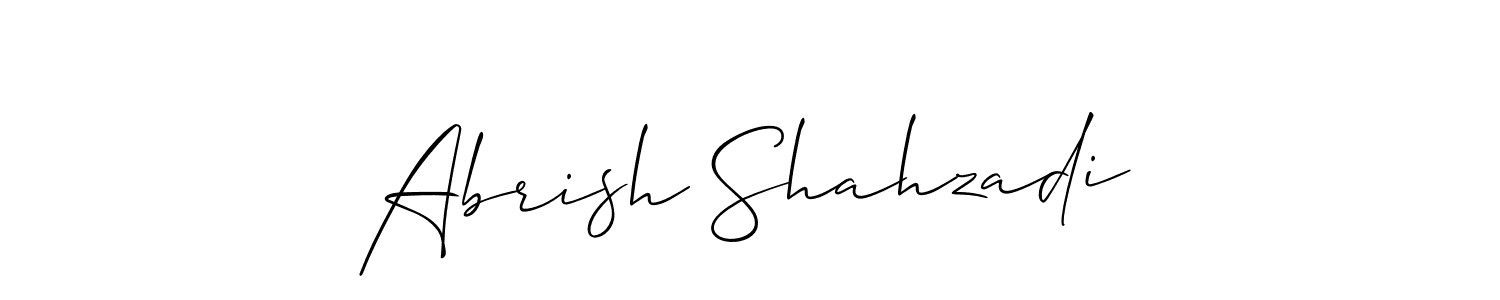 This is the best signature style for the Abrish Shahzadi name. Also you like these signature font (Allison_Script). Mix name signature. Abrish Shahzadi signature style 2 images and pictures png