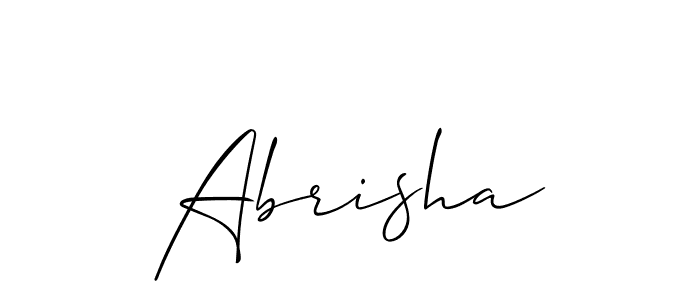 Create a beautiful signature design for name Abrisha. With this signature (Allison_Script) fonts, you can make a handwritten signature for free. Abrisha signature style 2 images and pictures png