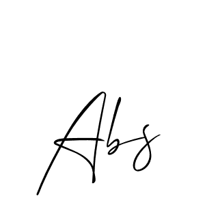 Design your own signature with our free online signature maker. With this signature software, you can create a handwritten (Allison_Script) signature for name Abs. Abs signature style 2 images and pictures png