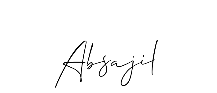 How to make Absajil signature? Allison_Script is a professional autograph style. Create handwritten signature for Absajil name. Absajil signature style 2 images and pictures png