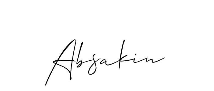 How to make Absakin signature? Allison_Script is a professional autograph style. Create handwritten signature for Absakin name. Absakin signature style 2 images and pictures png