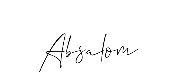 Similarly Allison_Script is the best handwritten signature design. Signature creator online .You can use it as an online autograph creator for name Absalom. Absalom signature style 2 images and pictures png