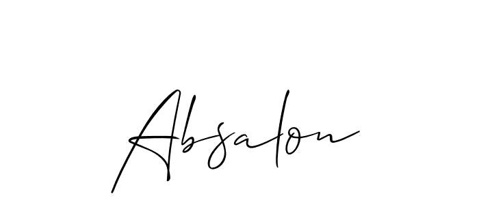 if you are searching for the best signature style for your name Absalon. so please give up your signature search. here we have designed multiple signature styles  using Allison_Script. Absalon signature style 2 images and pictures png