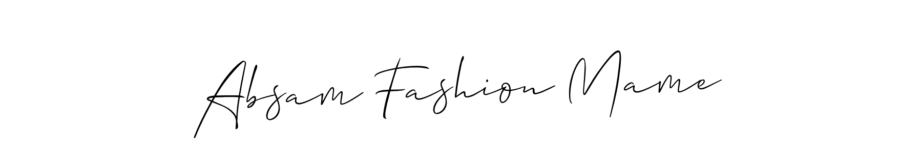 Once you've used our free online signature maker to create your best signature Allison_Script style, it's time to enjoy all of the benefits that Absam Fashion Mame name signing documents. Absam Fashion Mame signature style 2 images and pictures png