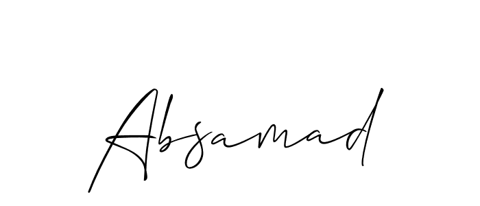 Also You can easily find your signature by using the search form. We will create Absamad name handwritten signature images for you free of cost using Allison_Script sign style. Absamad signature style 2 images and pictures png