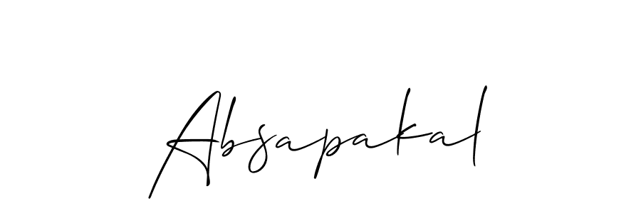 How to make Absapakal name signature. Use Allison_Script style for creating short signs online. This is the latest handwritten sign. Absapakal signature style 2 images and pictures png