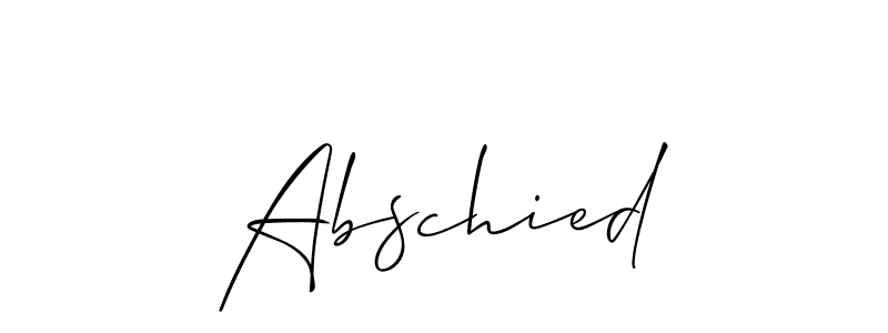 Create a beautiful signature design for name Abschied. With this signature (Allison_Script) fonts, you can make a handwritten signature for free. Abschied signature style 2 images and pictures png